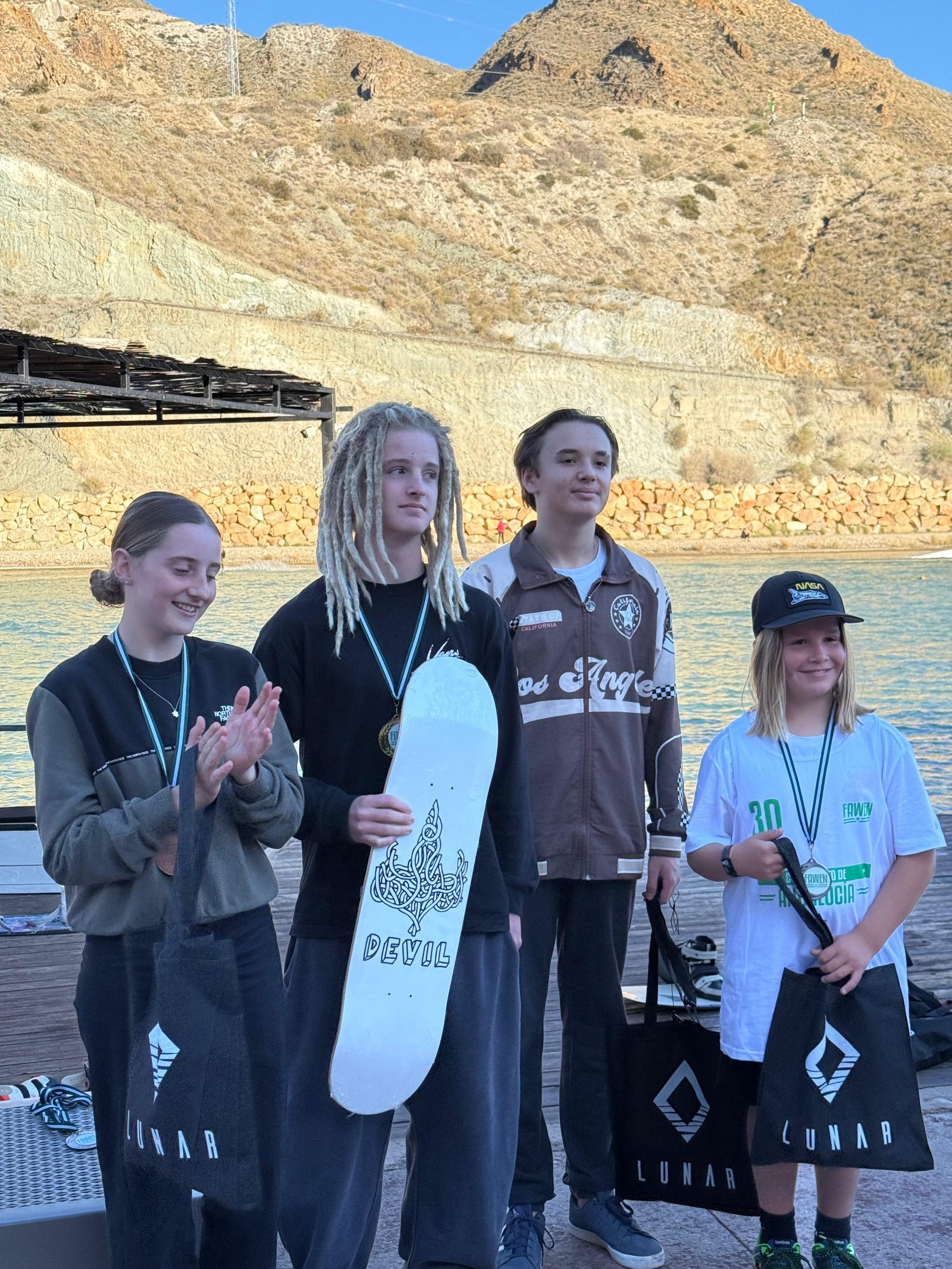 Podio junior Campeonato de Andalucía de Wakeboard 2025